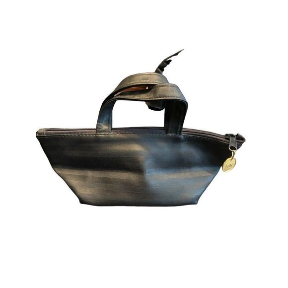 Mary Kay Black Striped Handbag With Zipper & Handles - Picture 9 of 11